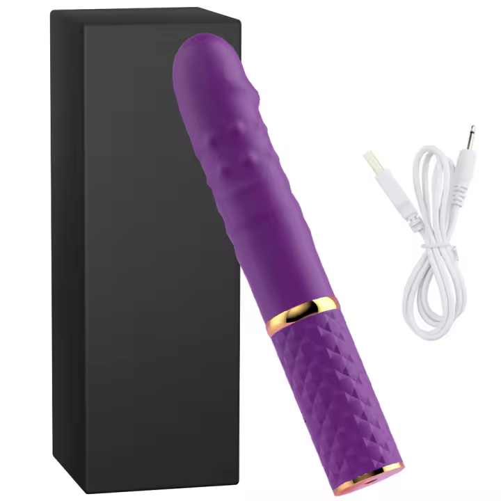 Consolador vibrador retráctil para mujer, masajeador vaginal de punto G, tapón anal con ventosa, estimulador, masturbador, juguete sexual para adultos - 1