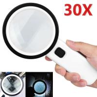 Lupa Iluminada de Mano 30X con 12 Luces LED Lupa de Lectura para Personas Mayores - details 1