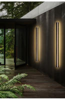 Luz de pared para exteriores, lámpara moderna de pared resistente al agua IP65, para AC85-265V, porche, puerta, 1800, 2000mm de largo, color negro - details 1