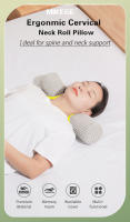 Almohada para el cuello para dormir, espuma viscoelástica, almohada para el cuello Cervical lavable con puntos de felpa para aliviar el dolor de cuello, almohada redonda multifuncional - details 0