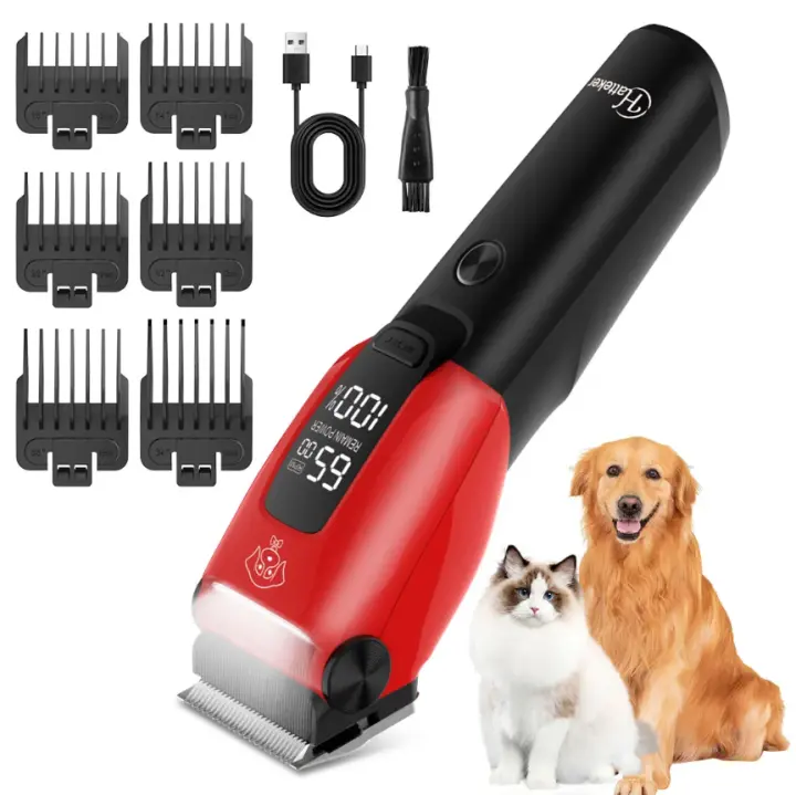 SOLIMPLA-cortadora de pelo profesional para perros y gatos, cortador de pelo con hoja de cerámica recargable, bajo nivel de ruido - 1