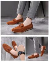 Zapatos de hombre Estilo británico Versátil Cuero genuino Arco Moda Punta puntiaguda Cierre sin cordones PU - details 10