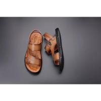 Sandalias de verano para hombre, cómodas sandalias de cuero con plataforma para exteriores, suela suave antideslizante, zapatos informales de trekking para verano, zapatos de playa para niño - details 13