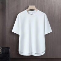 Conjunto De Verano Para Hombre Con Camiseta Y Pantalones Cortos De Algodón Transpirable Color Sólido Talla Grande Moda Casual - details 9