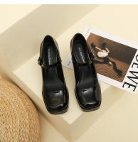 Nuevo temperamento francés tacones gruesos tacones altos zapatos de mujer - details 30