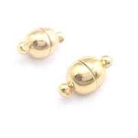 6 juegos de 5MM, 6MM, 8MM, 10MM, 18K, Color dorado, latón, bola ovalada/redonda, collar magnético, pulseras, cierres de conexión, suministros para fabricación de joyas - details 29