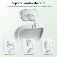 Oficina Ergonómica, Silla Gaming, con Reposacabezas Ajustable, Soporte Lumbar y Apoyabrazos Plegables, Asiento Cómodo para Juegos, Capacidad Máxima de 120 kg - details 6