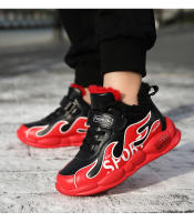 Zapatos deportivos de invierno para niños, zapatillas impermeables de cuero Pu para niños, zapatos antideslizantes para correr, botas cálidas de piel, zapatos de Trekking - details 15