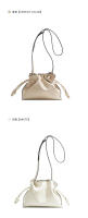 Bolso bandolera tipo cubo de cuero genuino de alta calidad con cordón ajustable y suave, hecho de cuero vacuno arrugado de nuevo estilo. - details 18