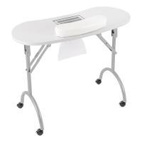 Mesa de manicura plegable con succión mesa de uñas portátil con ventosa para uñas, rueda, bolsa para polvo - details 1