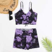 Bikinis de cintura alta para mujer _ bañadores con botones _ bañadores con motivos florales _ bóxers - details 18
