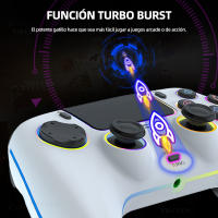 Mando Joystick Compatible con PS5 Mando RGB Control inalámbrico Controlador de Juego para PC/STEAM/ANDROID/IOS/P3/P4 - details 4