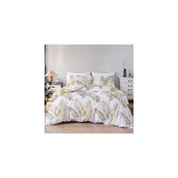 Juego Funda Nórdica Cama 135/150 con Patrón de Hojas Tropicales, Funda Edredón 220x240 cm Microfibra Suave Transpirable y 2 x Fundas de Almohada de 65x65 cm, Fundas Nórdicas Beige - details 15