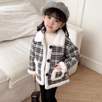 Abrigo de Velvet para Niñas en Invierno Cálido, Elegante, Cuello Abrizado, Abrigo Exterior para Niñas - details 1