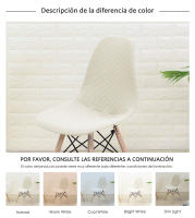Funda De Silla Estilo Nórdico 1/4/6 Piezas Tela Dd Protección ANTI-MANCHA - details 3