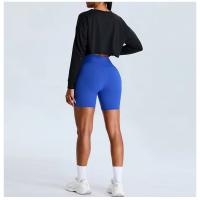 Top deportivo de manga larga corta para mujer, ropa deportiva holgada informal con cuello redondo y cintura alta para Yoga - details 9