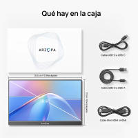 ARZOPA Monitor Portátil 15.6'' Alta Resolución 1080P IPS Audio Incorporado Montaje en Escritorio - details 12