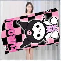Toalla Sanrio K-Kuromi Toalla de baño gruesa de poliéster de algodón puro de secado rápido para adultos, toallas de viaje deportivo, natación y surf - details 10