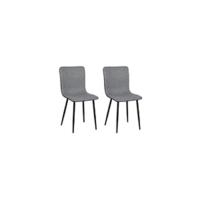 Casa Juego de 2 sillas de Comedor 2 Asientos Blandos y sillas de Cocina con Patas de Metal Macizo para Sala de Estar Dormitorio Suede Brown - details 17