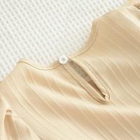 Vestido liso informal de otoño, vestidos plisados ​​de manga larga para niñas, ropa rosa, nueva ropa de moda para niños - details 8