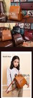 Mochila De Cuero genuino para mujer, bolso de hombro de moda, europeo y americano, de viaje, 2019 - details 0