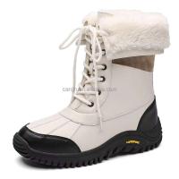 Nuevas botas de cuero italiano para mujer, zapatos americanos de piel de invierno de alta calidad, color rosa, para exteriores, 2025 - details 0