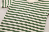 Conjunto De Ropa Infantil Para Bebé De Verano Con Estampado Rayado Camiseta Y Shorts De Algodón Y Poliéster Estilo Casual Para Niños - details 7
