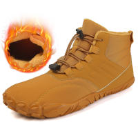 Botas de nieve de los hombres de invierno engrosado impermeable y antideslizante ancianos zapatos de algodón caliente y terciopelo botas cortas de mediana edad - details 4