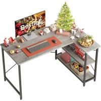 Escritorio en Forma de L y de Esquina Pequeño con Estantes Escritorio de Computadora Reversible de 120 cm Mesa de Escritura con Estantería para Espacios Pequeños de Oficina en Casa - details 0
