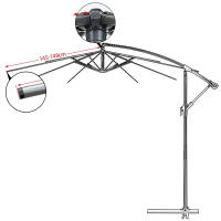Tela de Paraguas UV30+ 295cm, 8 Huesos Paraguas de Reemplazo Impermeable para Patio y Jardín - details 1