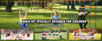 SucceBuy Ninja Warrior Obstacle Course para niños, Slacklines resistentes a la intemperie, juego al aire libre con obstáculos, equipo de entrenamiento ideal para el patio trasero para diversión y fitness - details 0