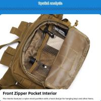 Riñonera de gran capacidad para exteriores, bolso de pecho multifuncional impermeable para escalada, bolsillo de malla, bolsa colgante de cintura de viaje duradera - details 5