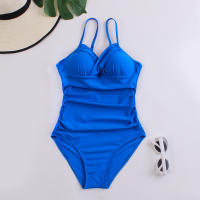 Traje de Baño de Una Pieza Sexy sin Espalda con Volantes Material de Poliéster - details 8