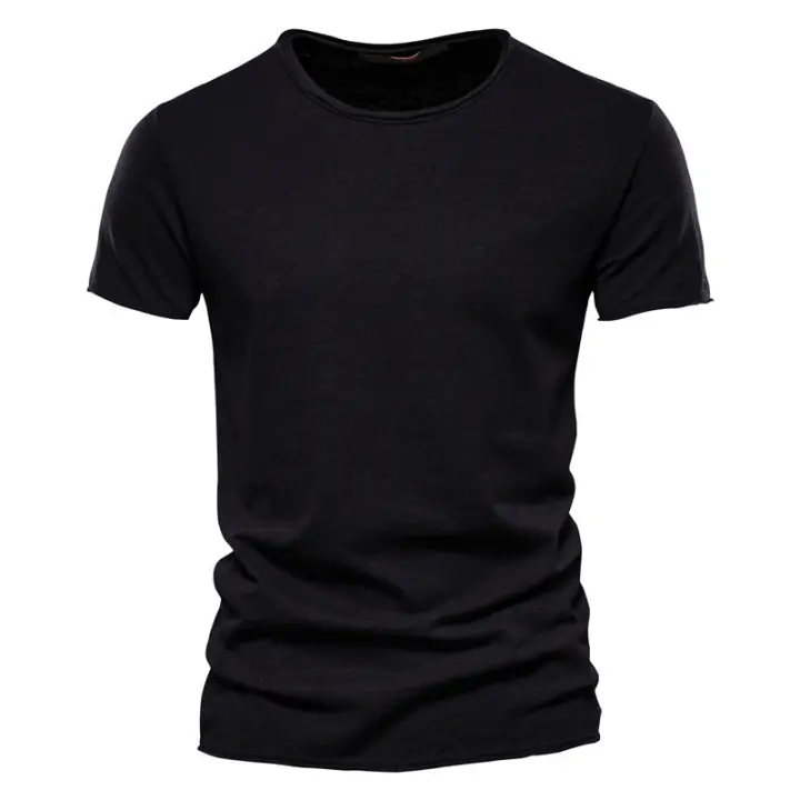 Novedad de verano, camiseta de manga corta para hombre de algodón de bambú - 1