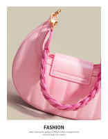Bolso tejido para axila para mujer, bolsa de sillín con dientes de Luna, diseño de nicho, novedad de 2024 - details 13