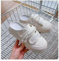 Tenis bajos de piel blanca con cordones, zapatos para caminar informales y cómodos - details 7