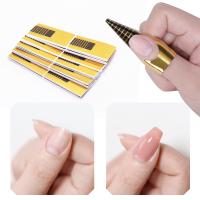 Puntas de forma de uñas francesas, Gel acrílico UV, pegatinas de rizo, molde de guía de arte, herramientas de manicura, 50 piezas - details 4