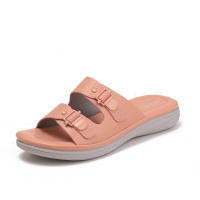 Sandalia Zapatillas de tacón inclinado para mujer, antideslizantes, ropa de verano, viajes, conjunto inverso junto al mar, sensación de pisar mierda, genial - details 3