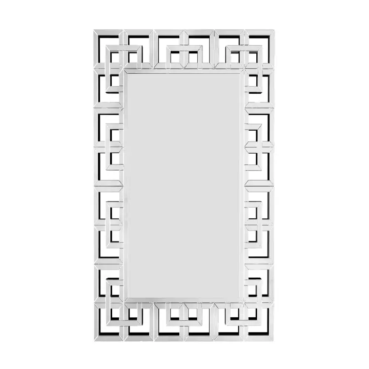 Unho-Espejo de Pared Biselado, Decoración Grande, Plateado, Rectangular, para Entrada, Recibidor, salón, Comedor, 120x70cm - 1