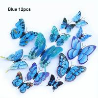 Pegatinas de Pared de Mariposas de Doble Capa 3D 12pcs Decoración de Sala de Estar Boda Habitación de Niños Arte de Pared DIY - details 5