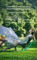 Silla de práctica plegable ultraligera portátil con forma de luna para acampar al aire libre, desmontable, para pesca en la playa, y pequeña silla para pícnic - details 4