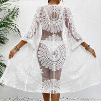 Manga de Kimono de Chiffon Bordado Boho Vestido de Playa para Mujeres Primavera/Verano 21 - details 7