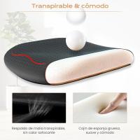 9060 Silla de oficina ergonómica con reposabrazos plegables, silla de ordenador giratoria de malla de 360 ° , gris claro - details 34