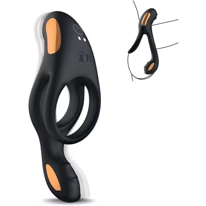 Anillo vibrador de conejo con control remoto SEX para hombres, estimulación testicular, empaque privado - 1
