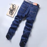 Nuevo clásico jeans stretch, hombres, negro y azul, casual slim jeans, moda, negocios, pierna recta, desgaste, pantalones - details 15