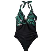 Circy Traje de Baño de Un Pie sin Espalda con Estampado de Leopardo Bikini de Encaje para Mujeres - details 7