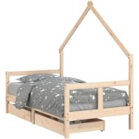 Estructura de Cama Infantil con cajones Madera de Pino 80x160cm - details 0