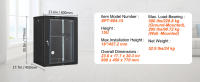 Gabinete rack para servidores de montaje en pared SucceBuy: gabinete con cerradura para equipos de TI y A/V, varios tamaños disponibles - details 5