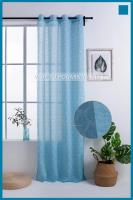 Cortina de tela semitransparente de lino y poliéster con diseño de sábanas.140x260cm, decoración del hogar. - details 2