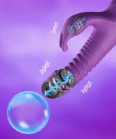 Vibrador de empuje de conejo para mujeres y adultos, estimulador de clítoris telescópico automático, masturbación femenina, Juguetes sexuales, 2022 - details 2